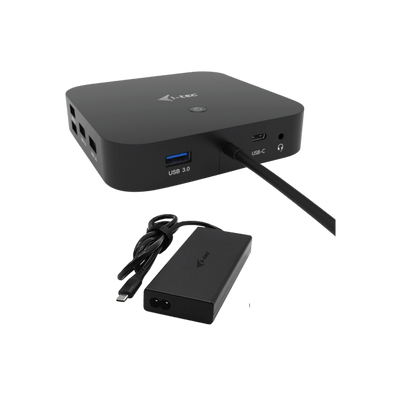 Stacja dokująca i-tec USB-C HDMI DP Docking Station Power Delivery 100 W + Zasilacz i-tec Universal Charger 100 W