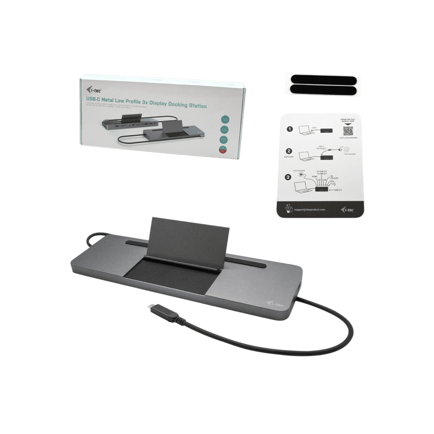 Stacja dokująca i-tec USB-C Metal Ergonomic 4K 3x Display Docking Station Power Delivery 85 W