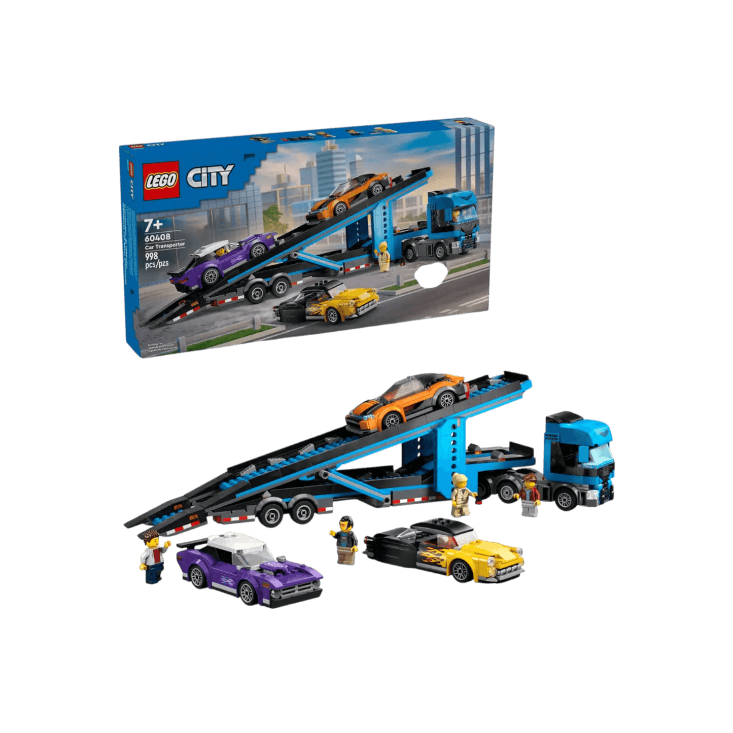 LEGO City Zestaw Laweta z samochodami sportowymi 60408