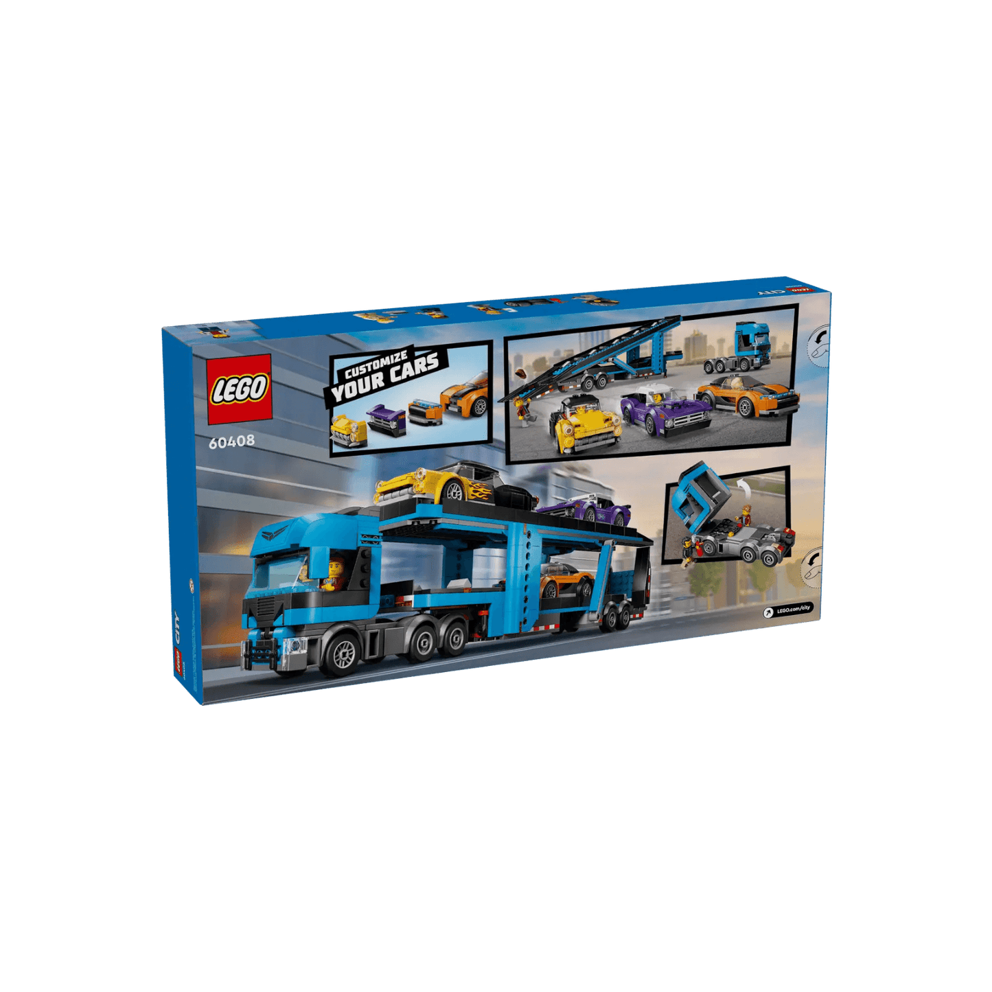 LEGO City Zestaw Laweta z samochodami sportowymi 60408