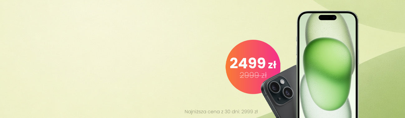 Smartfon Apple iPhone 15 za 2499 zł w SimplyBuy