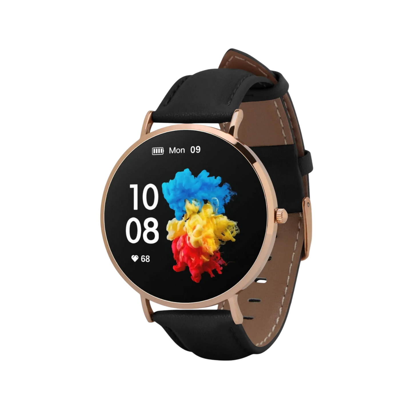 Smartwatch Garett Verona Złoto-czarny skórzany