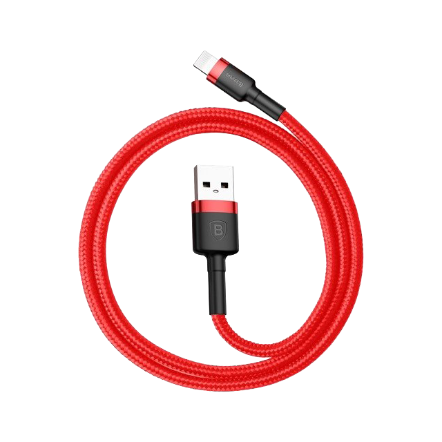 Kabel USB-A Lightning Baseus Cafule 2.4A 1m Czerwono-czarny od Baseus w SimplyBuy.pl