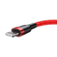 Kabel USB-A Lightning Baseus Cafule 2.4A 1m Czerwono-czarny od Baseus w SimplyBuy.pl