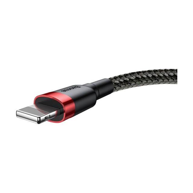 Kabel USB-A Lightning Baseus Cafule 2.4A 1m Czarno-czerwony od Baseus w SimplyBuy.pl