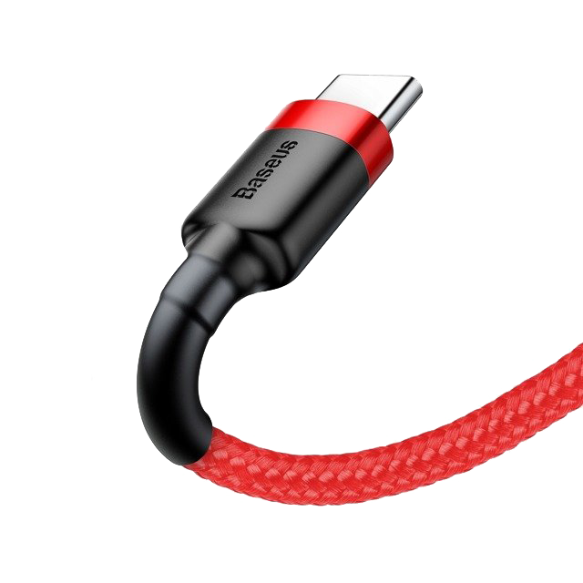 Nylonowy kabel USB-A - USB-C Baseus Cafule Quick Charge 3.0 3A 1m Czarno-czerwony od Baseus w SimplyBuy.pl