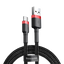 Nylonowy kabel USB-A - USB-C Baseus Cafule Quick Charge 3.0 2A 2m Czarno-czerwony od Baseus w SimplyBuy.pl