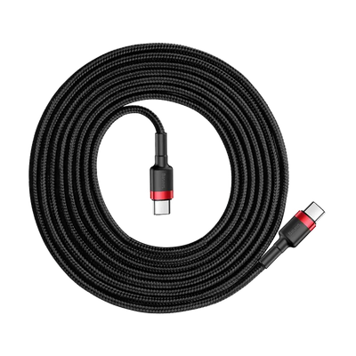 Kabel USB-C do USB-C Baseus Cafule 2m, Czarno-czerwony (CATKLF-H91) od Baseus w SimplyBuy.pl
