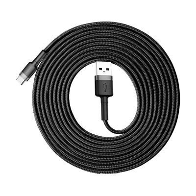 Kabel USB do USB-C Baseus Cafule 3m, Czarno-szary (CATKLF-UG1) od Baseus w SimplyBuy.pl