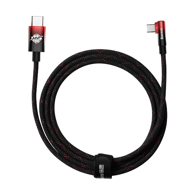 Kabel kątowy USB-C - USB-C Baseus MVP 2 100W 2m Czarno-Czerwony od Baseus w SimplyBuy.pl