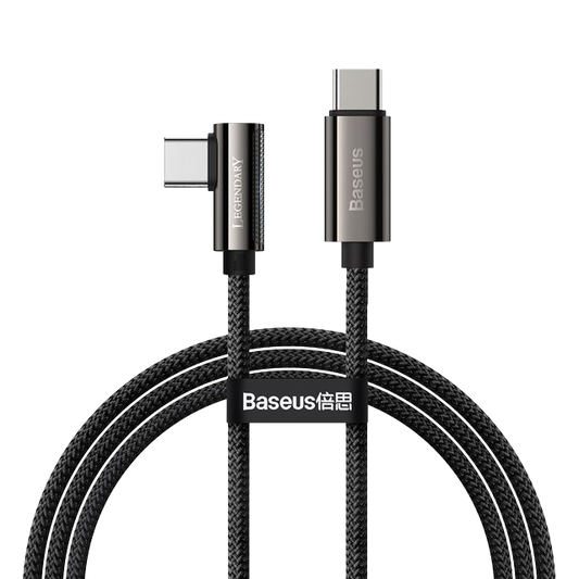 Kabel kątowy USB-C - USB-C Baseus Legend Series 100W 1m Czarny od Baseus w SimplyBuy.pl