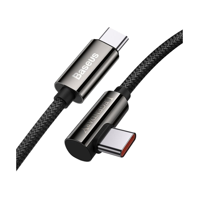 Kabel kątowy USB-C - USB-C Baseus Legend Series 100W 1m Czarny od Baseus w SimplyBuy.pl