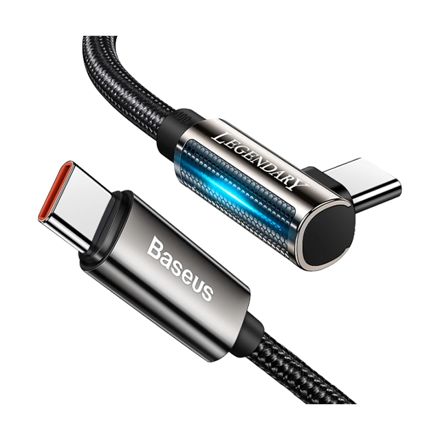 Kabel kątowy USB-C - USB-C Baseus Legend Series 100W 1m Czarny od Baseus w SimplyBuy.pl