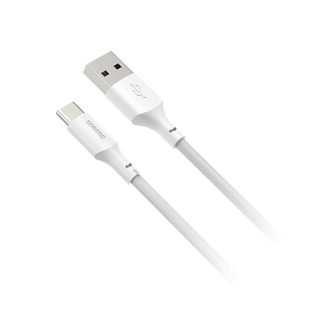 Kabel USB-A - USB-C Baseus Simple Wisdom 5A 40W Xiaomi FC QC 3.0 Biały (2-pack) od Baseus w SimplyBuy.pl
